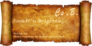 Csokán Brigitta névjegykártya