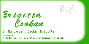 brigitta csokan business card