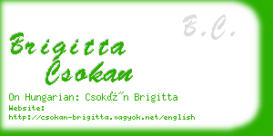 brigitta csokan business card